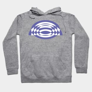 Very Peri Ellipse Rainbow Line Op Art Hoodie